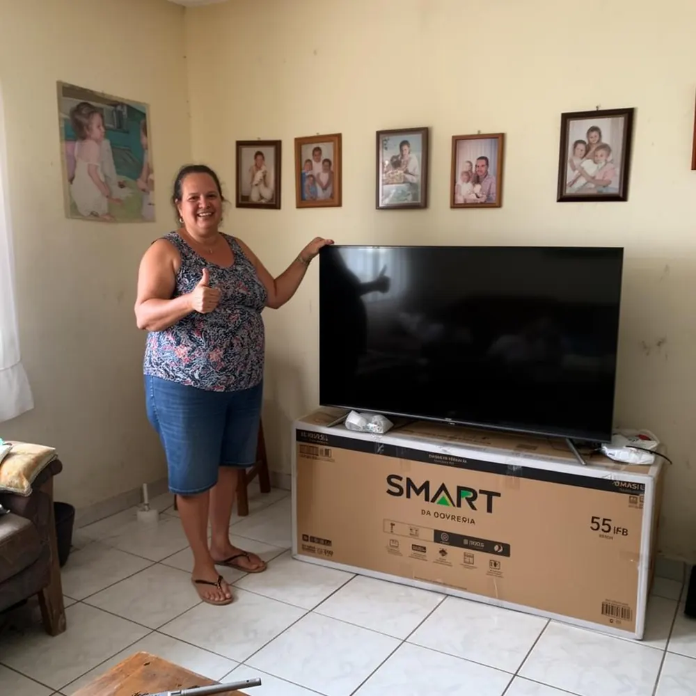 Juliana M. com o prêmio R$ 1.500 na Zara